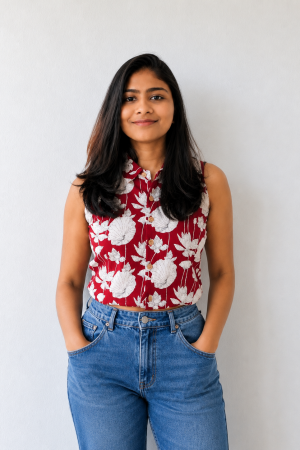 Maroon – Collared Crop Top