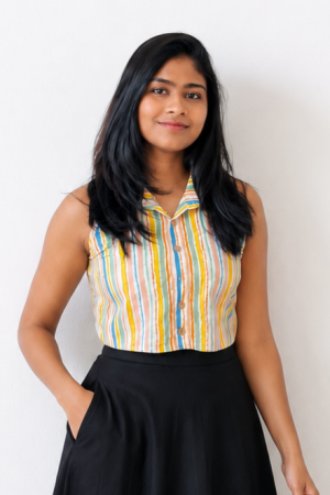 Colourful – Collared Crop Top