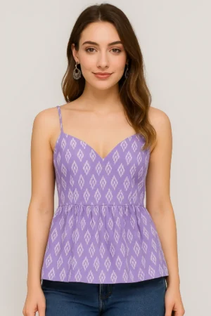 Lavender Peplum Tops