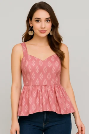 Pink Peplum Tops