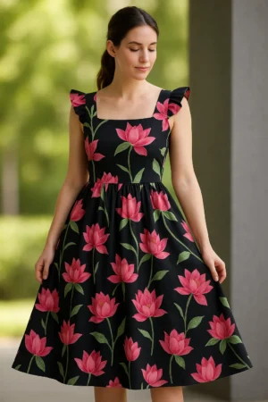 Black Lotus- Maxi Dress