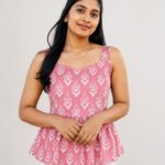 Pink Peplum Tops