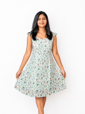 Pastel Green – Floral Frock