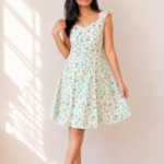 Pastel Green - Floral Frock