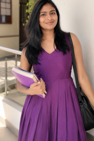 Purple – V neck frock