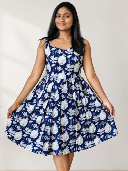 Blue - Floral Frock