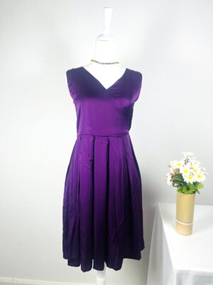 Purple – V neck frock