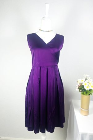 Purple – V neck frock