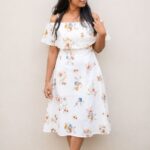 White - Malmal - off shoulder Maxi