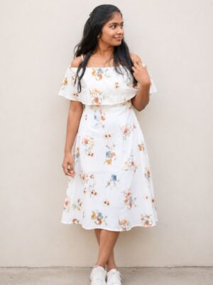 White – Malmal – off shoulder Maxi