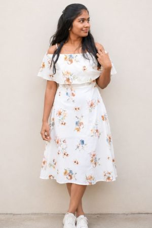 White – Malmal – off shoulder Maxi