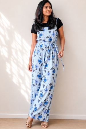 Grey Purple – Floral Jumpsuit