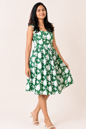 Green – Floral Frock
