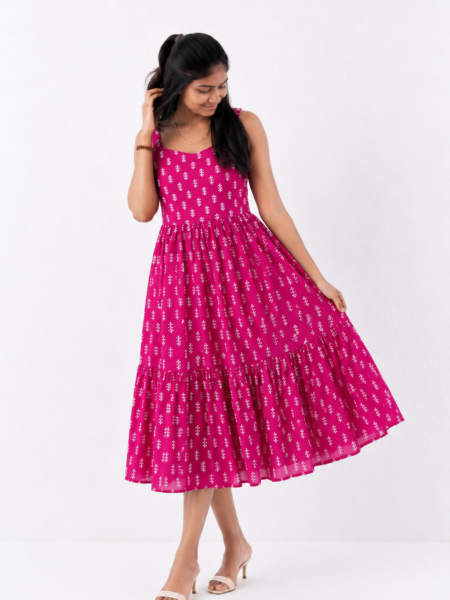 Rani Pink - Maxi Dress with Pocket