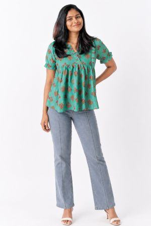 Georgette Peplum Top