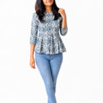 Cotton Peplum Top