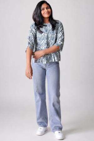 Cotton Peplum Top