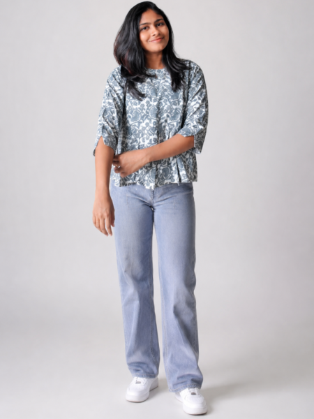 Cotton Peplum Top